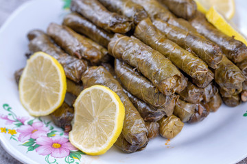 Traditional Turkish Food, Stuffed Leaves (Yaorak Sarması)