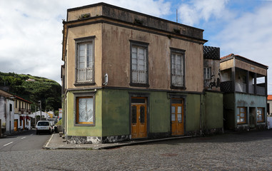 Streets of Mosteiros, São Miguel Island, Azores, Portugal