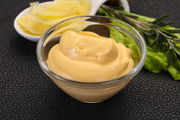 Cheese sauce in the bowl