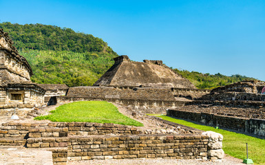 Ball court at El Tajin, a pre-Columbian archeological site in southern Mexico