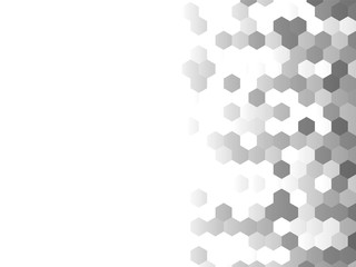 Fototapeta premium Honeycomb grey background. Vector illustration for card