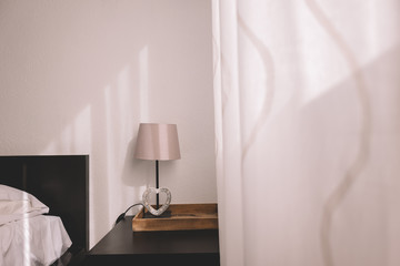 Empty white bedroom