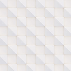 3D pattern made of white and beige geometric shapes, creative background or wallpaper surface made of light and shadow. Futuristic seamless decorative abstract texture design, simple graphic elements