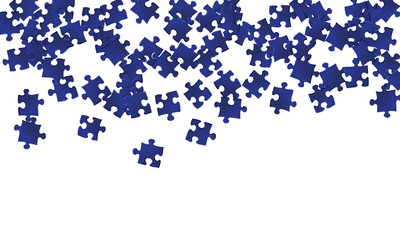 Abstract conundrum jigsaw puzzle dark blue parts 