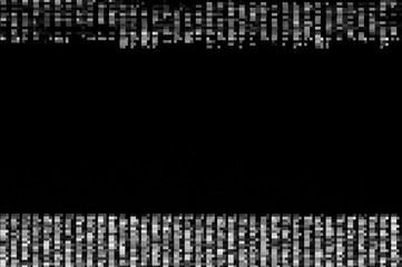 Pixel pattern of a digital glitch / Abstract black and white pixel pattern background of a digital glitch.