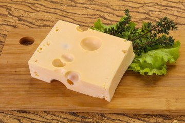 Maasdam cheese brick