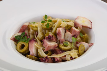 Pasta with octopus