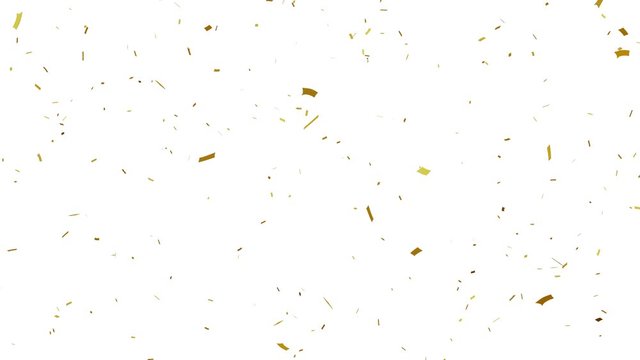 Gold confetti isolated on white.
