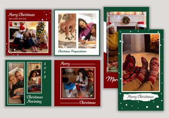 Christmas Social Media Layout Set
