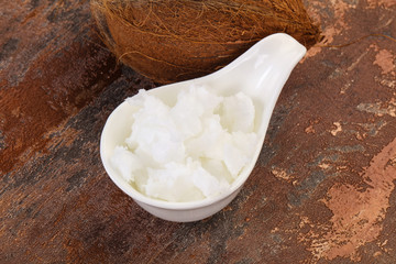 Dietary Coconut oil in the bowl