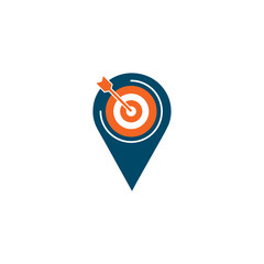 Pin location icon logo design vector template