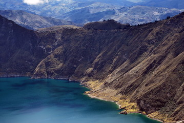 View of Quilotoa in Ecuador