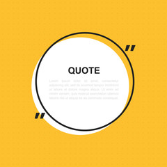 Geometric speech Bubble. Space for quote and text. Vector illustration