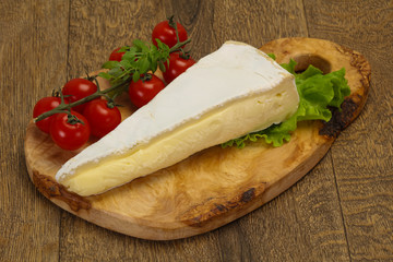 Brie cheese triangle served salad