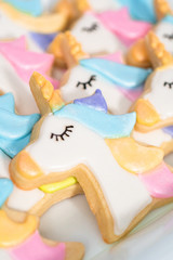 Unicorn sugar cookies