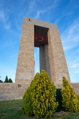 Martyrs Monument. Cemetery of Turkish and Ottoman soldiers. 1915 first World War I. Çanakkale Gallipoli peninsula. Eceabat Çanakkale - TURKEY