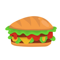  Snack hamburger sandwich