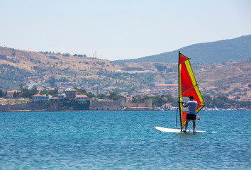 Fototapeta premium wind surfing man