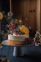 Double cheesecake with berries