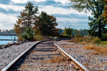 Obraz premium Abandoned Train Tracks