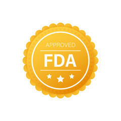 FDA approved grunge rubber stamp on white background. Vector illustration.