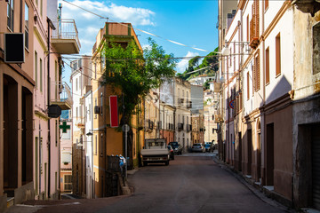 Baunei Ortsmitte Sardinien Gassen Italien Urlaub Bergdorf Mittelmeer Idyll Mediterranean Sea Sardegna Italy Old Town Main Street