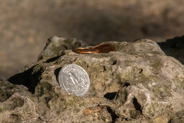 Coins on the Rocks
