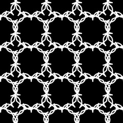 Vector seamless pattern. Modern stylish texture with monochrome trellis. Repeating geometric grid. Simple graphic design.