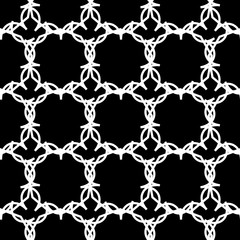 Vector seamless pattern. Modern stylish texture with monochrome trellis. Repeating geometric grid. Simple graphic design.