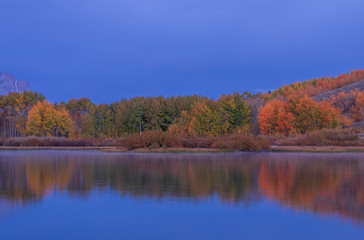 Scenic Autumn Teton Landscape Before Sunrise