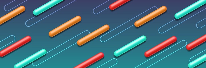 Abstract Background Pills, Capsules. Blue, Orange, Red, Yellow. Dynamic Creative Beautiful Template Advertising Poster, Business Card, Placard, Cover, Brochure, Web Design Banner.