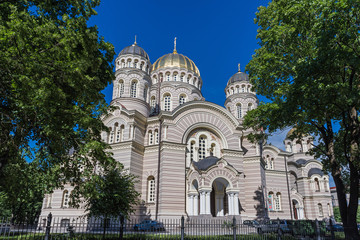 Fototapeta na wymiar The Nativity of Christ Cathedral in Riga; Latvia
