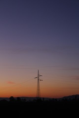pylon at sunrise