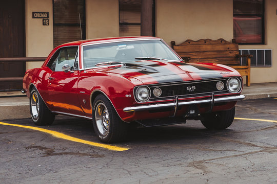 Williams,Arizona, USA, June 2015: American classic muscle car, Chevrolet Camaro SS Pony car  1968