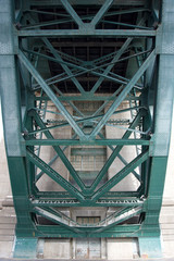Low angle details of Tyne Bridge