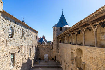 Fototapeta premium Carcassonne - impressive town-fortress in France