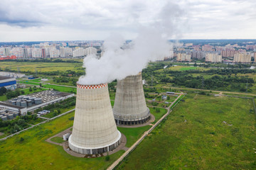 Cooling towers of a nuclear power station