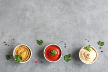 Three popular sauces
