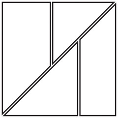 Vector mock up mood board of four frames. Photo collage templates.