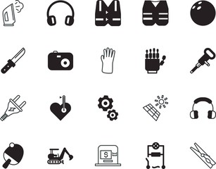 equipment vector icon set such as: clothes, monitor, buy, weather, lovely, withdraw, digger, love, feeling, tactical, lamp, bowl, external, electrician, preserve, rubber, set, clean, beautiful, eco