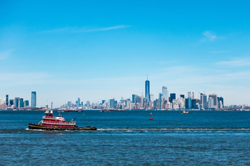 Panoramic view of New York City and New Jersey City