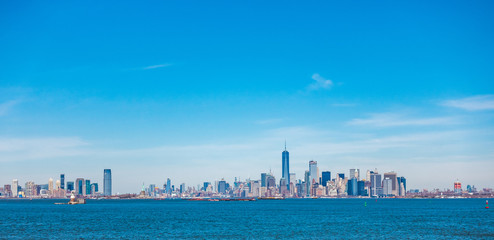 Panoramic view of New York City and New Jersey City