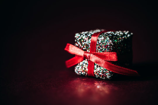 shiny Gift on a red background