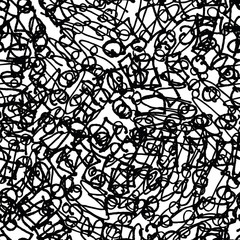 Grunge background black and white seamless. Abstract monochrome vector pattern. Template for printing on fabric, creating websites