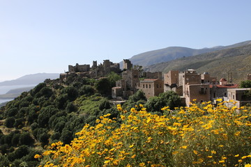 Obraz premium Landscapes in southern Greece with old villages
