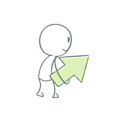 man with computer cursor