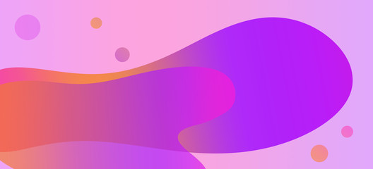 Fluid spreading multicolored banner background