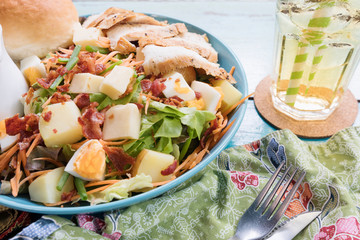 Mixed meat and vegetable salad