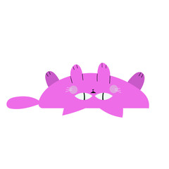 Cute, happy cat figure