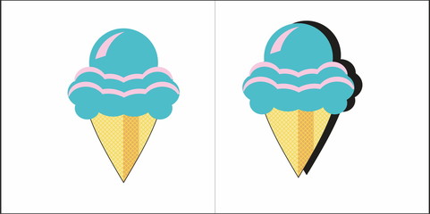 Bubble gum ice cream